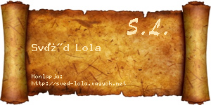 Svéd Lola névjegykártya